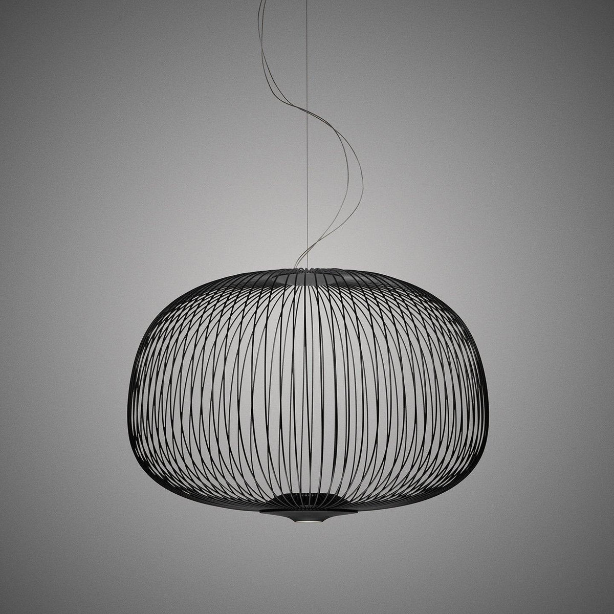 Spokes Cage Pendant Lamp - Wire Cage Geometric Overhead Light | Modern Aviary LED Pendant