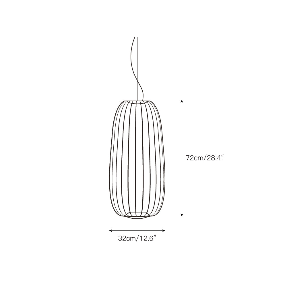 Spokes Cage Pendant Lamp - Wire Cage Geometric Overhead Light | Modern Aviary LED Pendant
