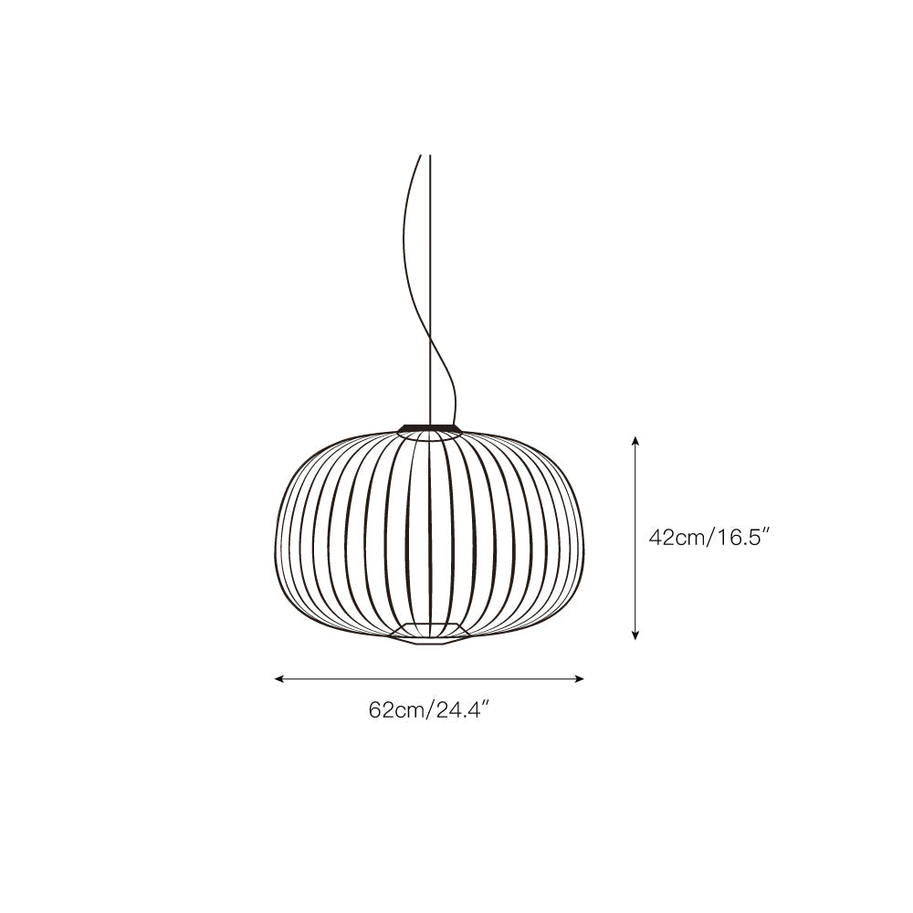 Spokes Cage Pendant Lamp - Wire Cage Geometric Overhead Light | Modern Aviary LED Pendant