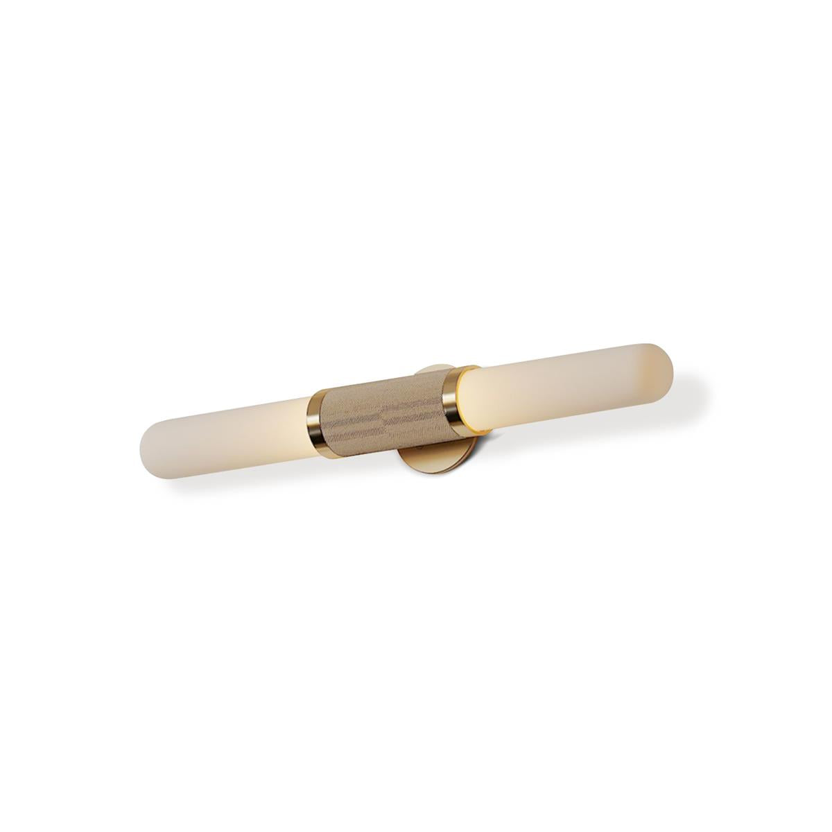 Lindale Vanity Wall Lamp - Horizontal Etched Glass & Copper Bath Bar