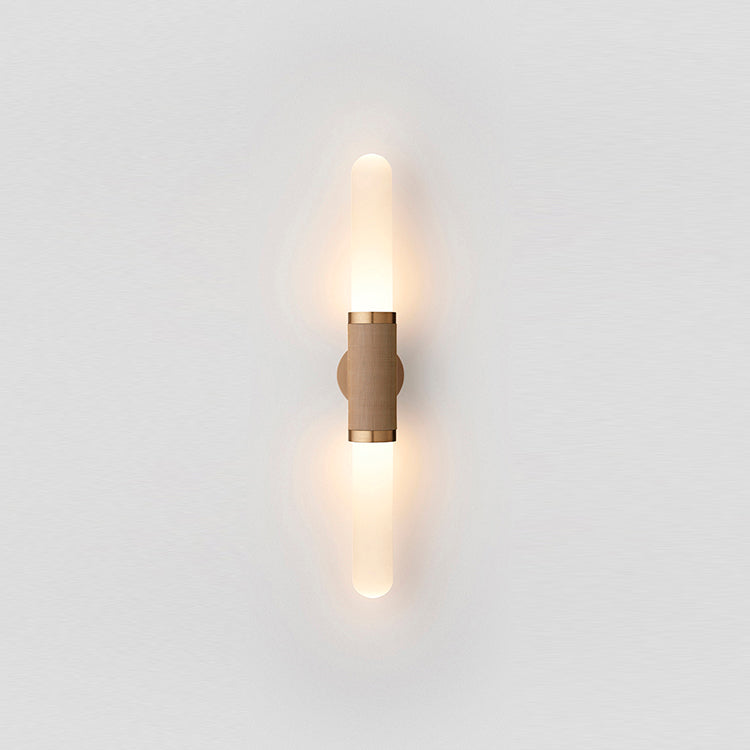 Lindale Vanity Wall Lamp - Horizontal Etched Glass & Copper Bath Bar