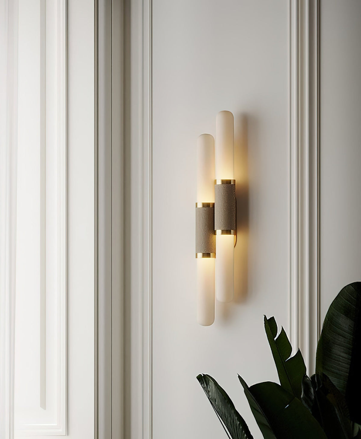 Lindale Vanity Wall Lamp - Horizontal Etched Glass & Copper Bath Bar
