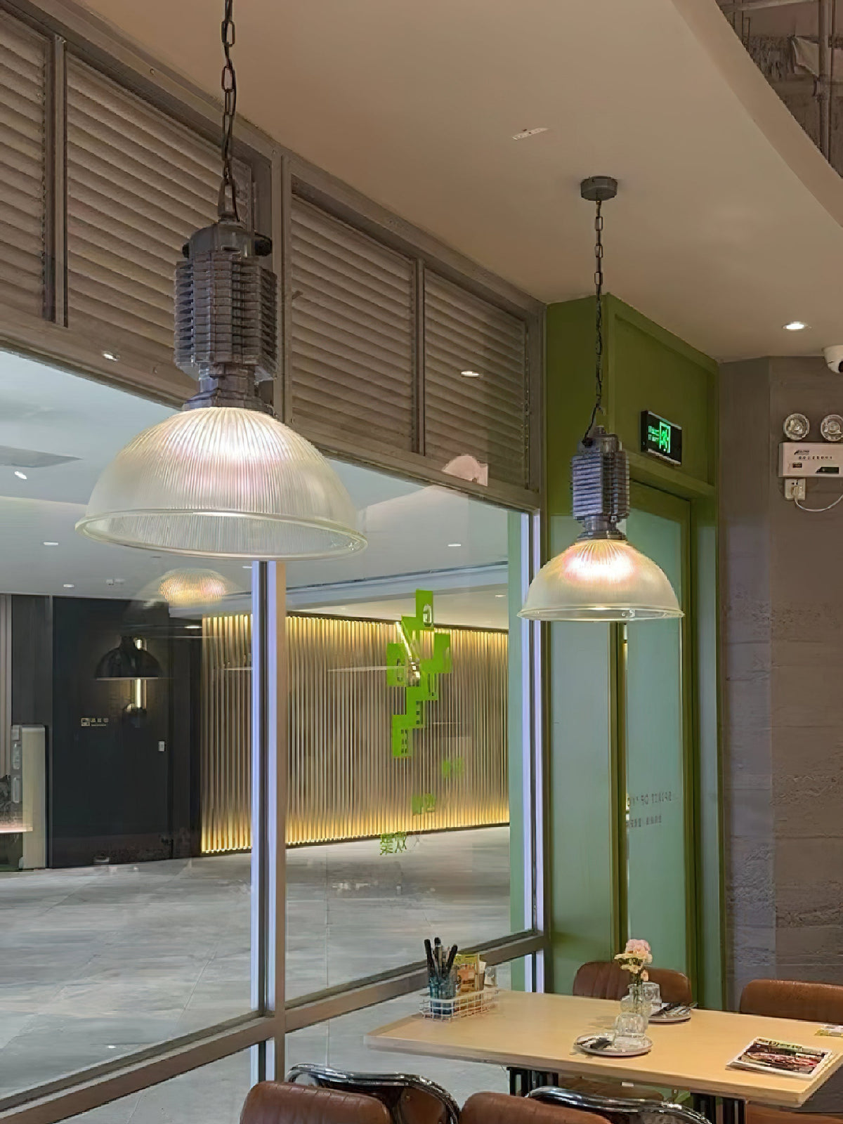 Lobay Pendant Light - Prismatic Glass & Silver Industrial Pendant