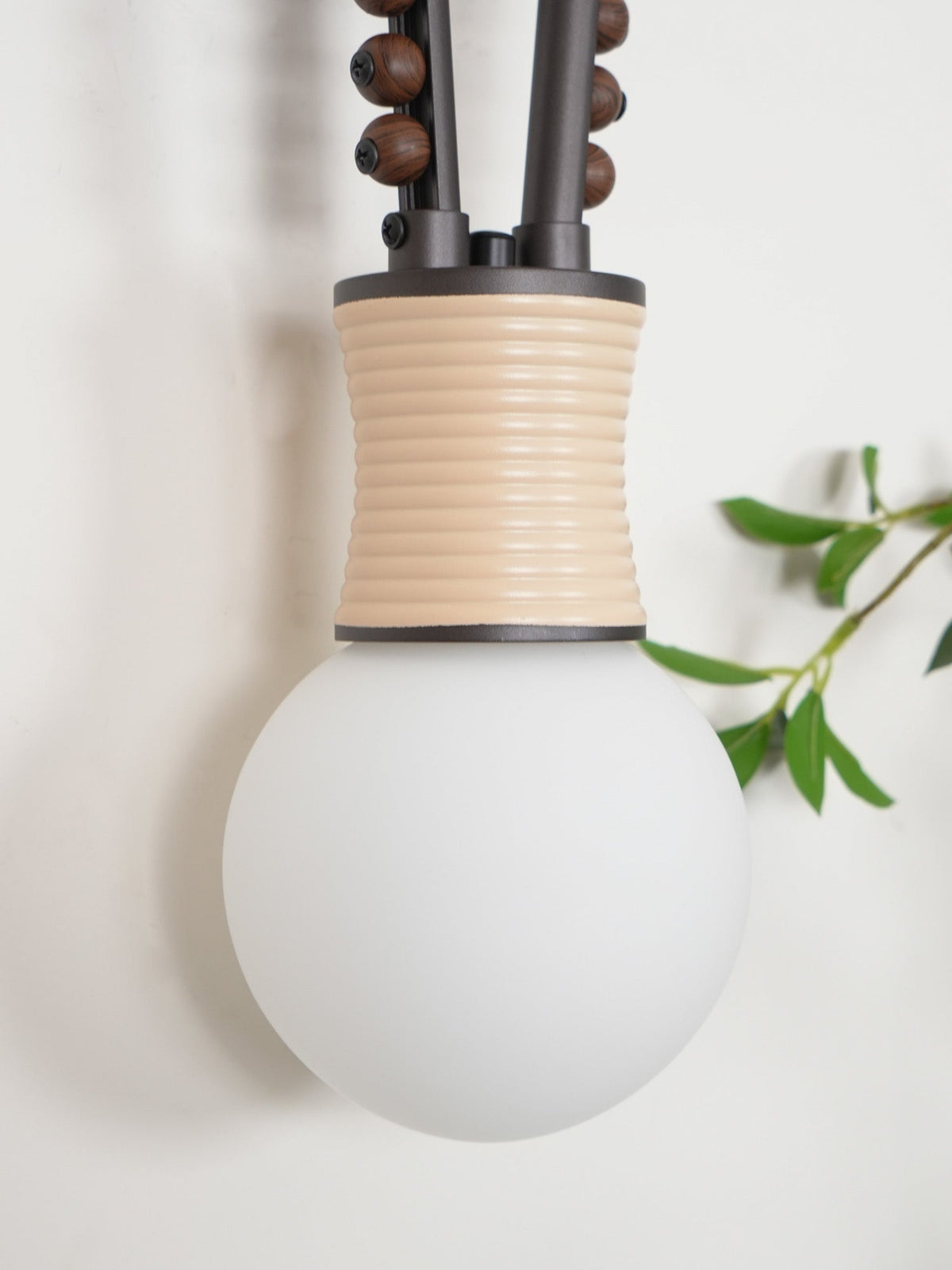 Loop Wall Lamp - Circular Aluminum & Walnut Wood G9 Sconce