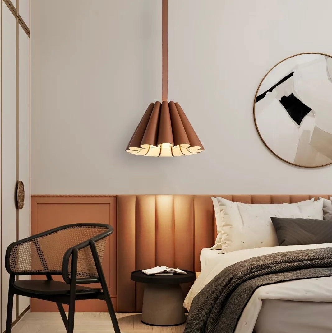 Lora Pendant Lamp - Genuine Leather & Iron Suspension Light