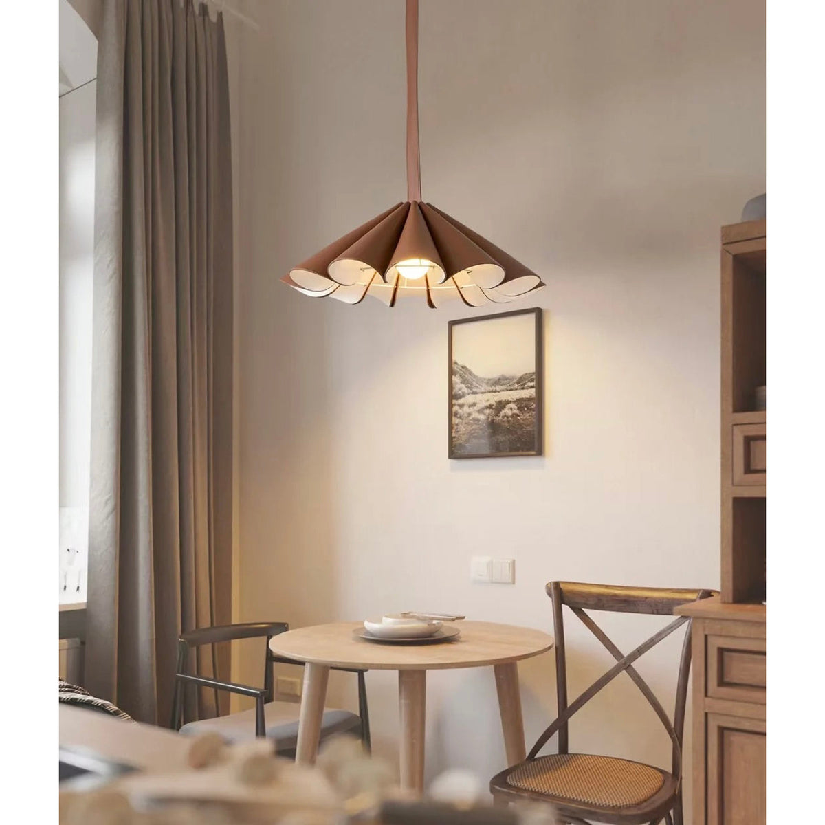Lora Pendant Lamp - Genuine Leather & Iron Suspension Light