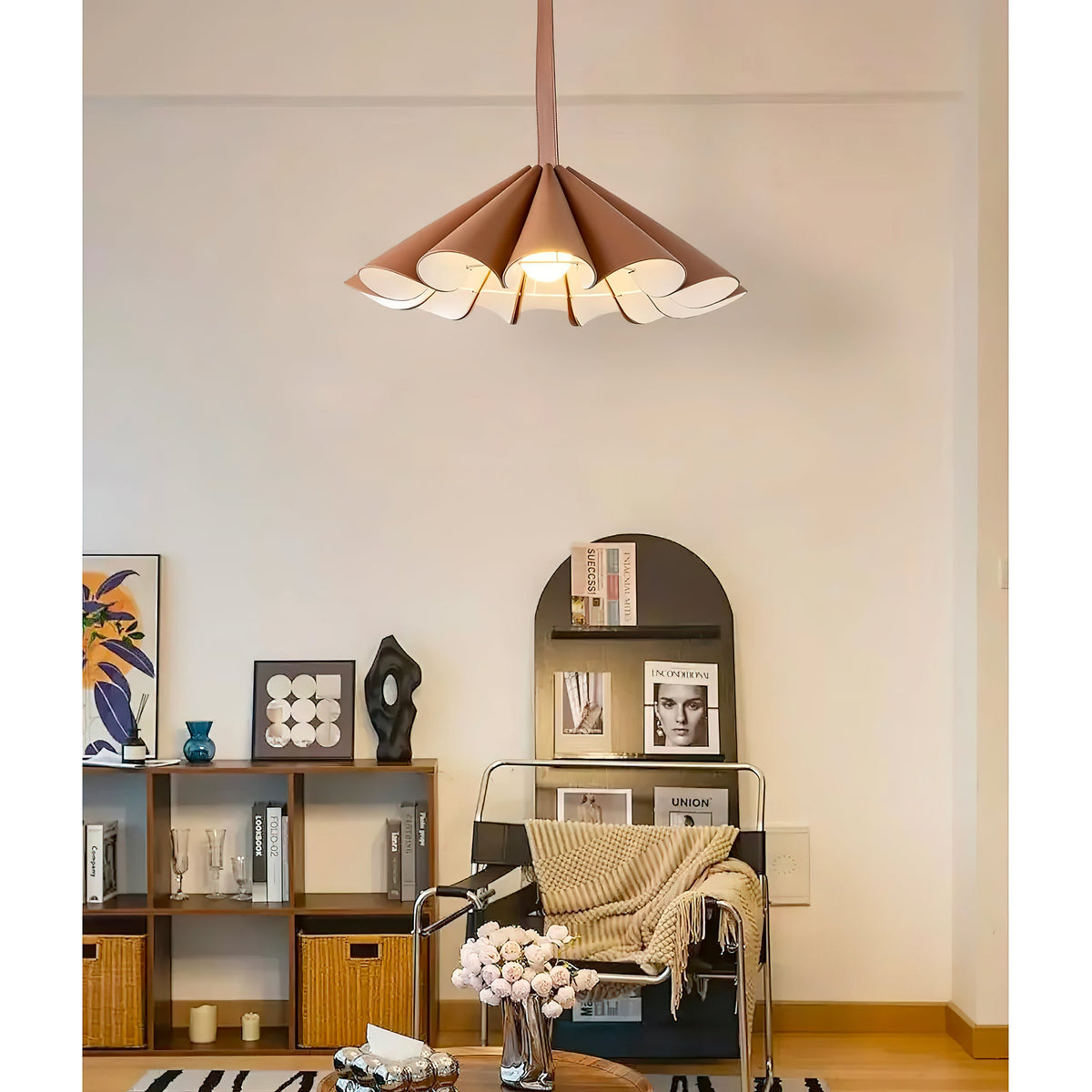 Lora Pendant Lamp - Genuine Leather & Iron Suspension Light