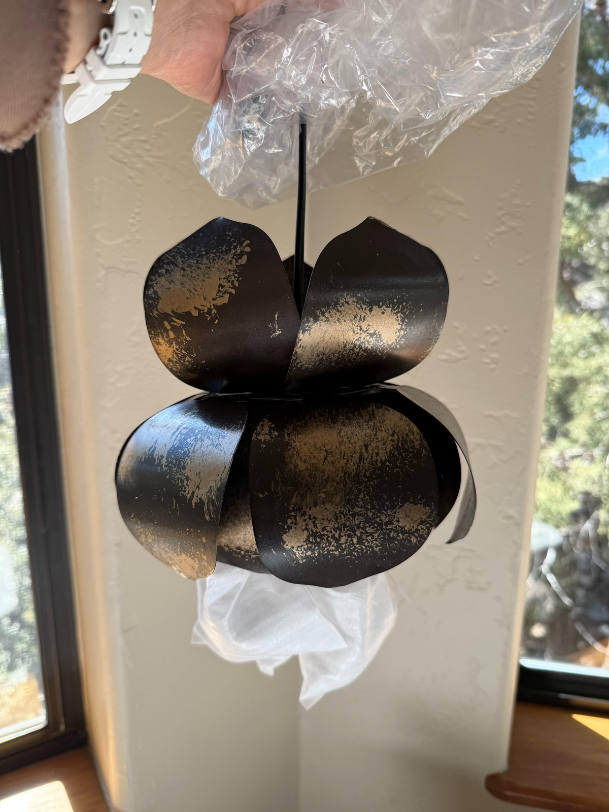 Lotus Feldman Pendant Lamp - Italian Artisan Crystal & Iron Flower Pendant