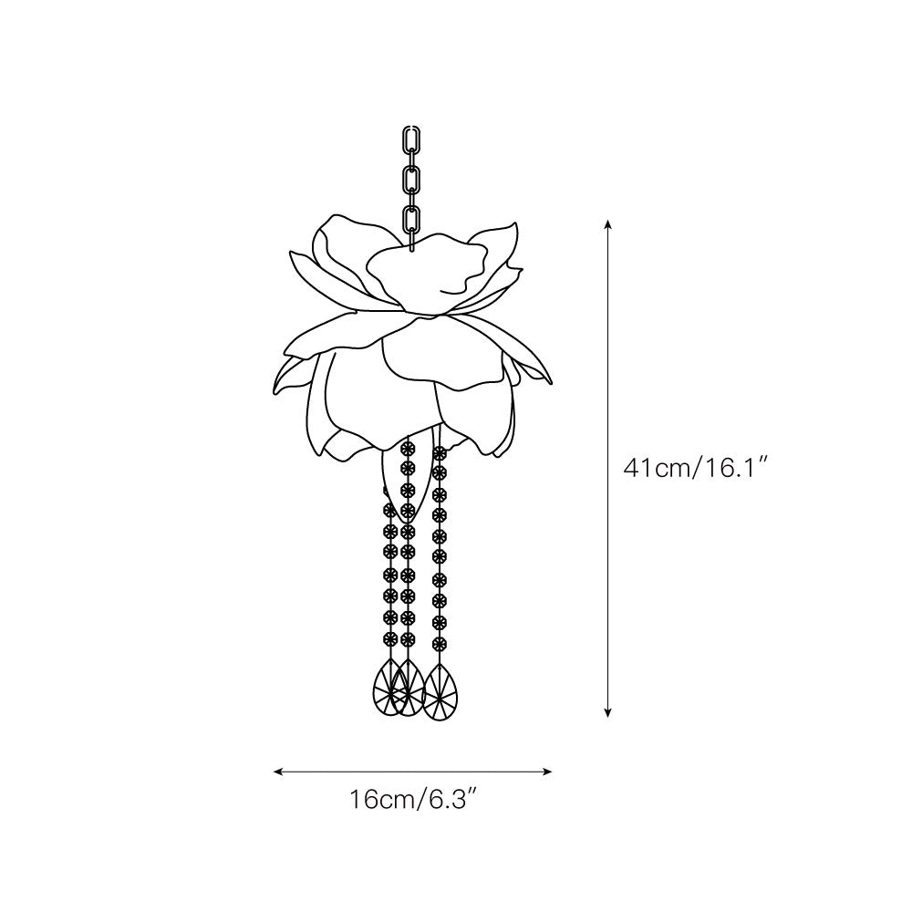 Lotus Feldman Pendant Lamp - Italian Artisan Crystal & Iron Flower Pendant
