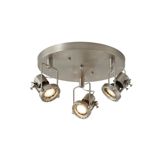 Lucide Industrial Multiple Ceiling Lamp - Brushed Nickel GU10 Multi-Spotlight Fixture