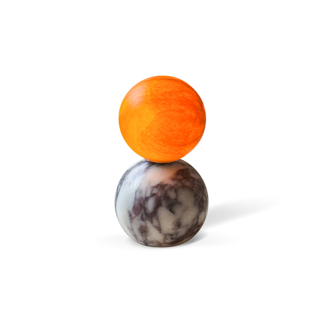 Lucide Marble Table Lamp - Natural Marble & Alabaster Spherical Desk Light