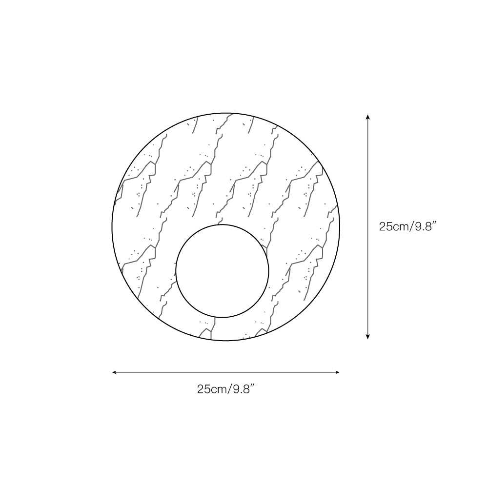 Lucie Round Wall Lamp - Dior-Inspired Marble Disc & Glass Sconce