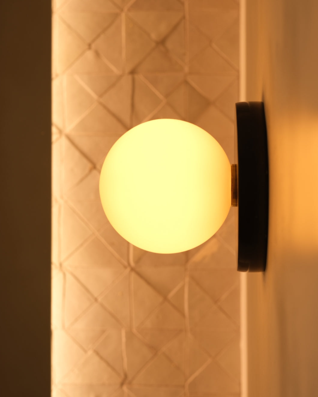 Lucie Flushmount Sconce - Natural Marble & Travertine Disc Wall Light