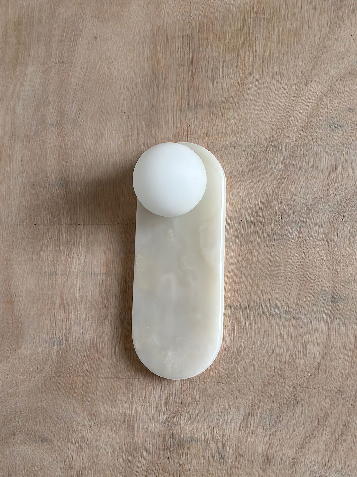 Lucie White Sconce - Minimalist White Jade & Glass Wall Light | Modern Luxury Stone Sconce