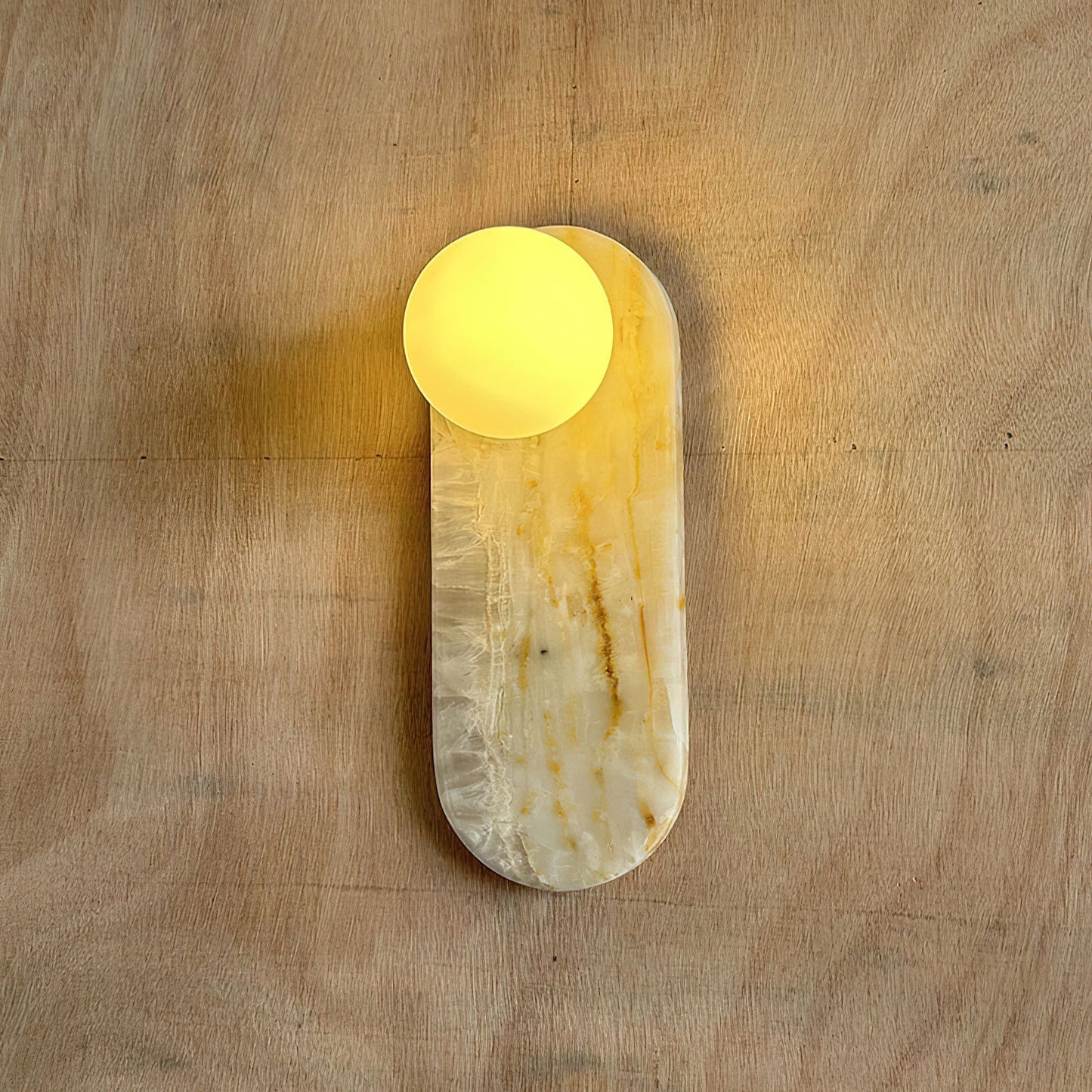 Lucie White Sconce - Minimalist White Jade & Glass Wall Light | Modern Luxury Stone Sconce