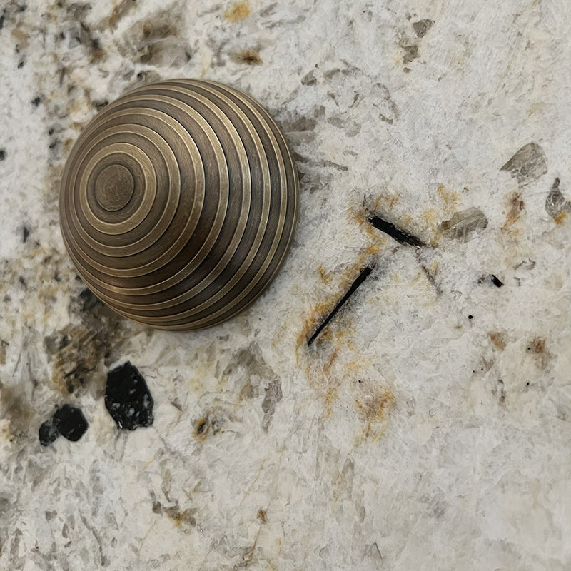 Lucie Marble Wall Lamp - Round Natural Stone Sconce with Integrated LED