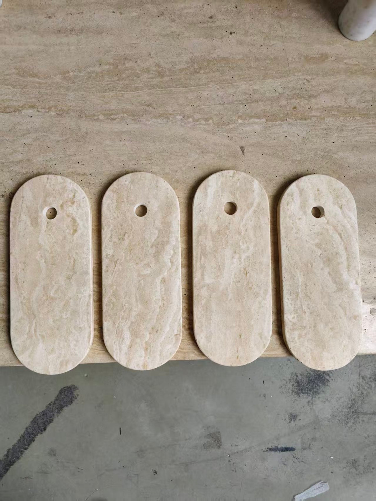 Lucie Oval Wall Lamp - Natural Marble & Glass Mid-Century Sconce
