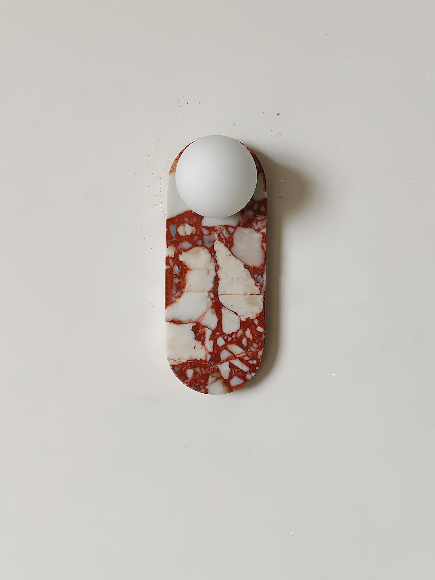 Lucie Wall Lamp - Mid-Century Modern Marble & Glass Sconce | Luxury Natural Stone Wall Light
