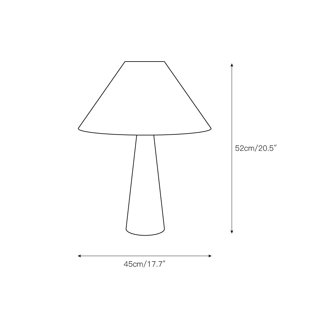 Lulu Travertine Table Lamp - Natural Stone Pedestal & Fabric Drum Shade