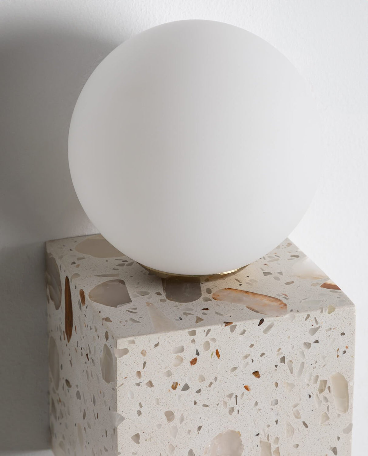 Lunas Terrazzo Cube Wall Sconce - Modern Rectangular Stone Sconce