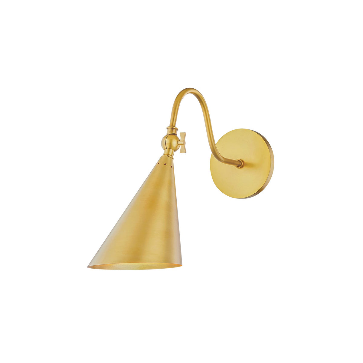 Lupe Wall Lamp - Solid Brass Sconce with Adjustable Swivel Key