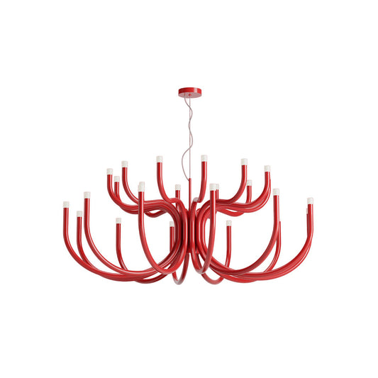 Luxor Chandelier - Tiered Brass & Perspex Diffuser LED Pendant