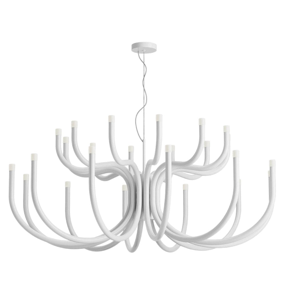 Luxor Chandelier - Tiered Brass & Perspex Diffuser LED Pendant