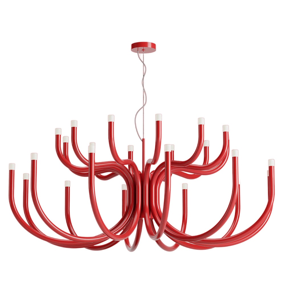 Luxor Chandelier - Tiered Brass & Perspex Diffuser LED Pendant