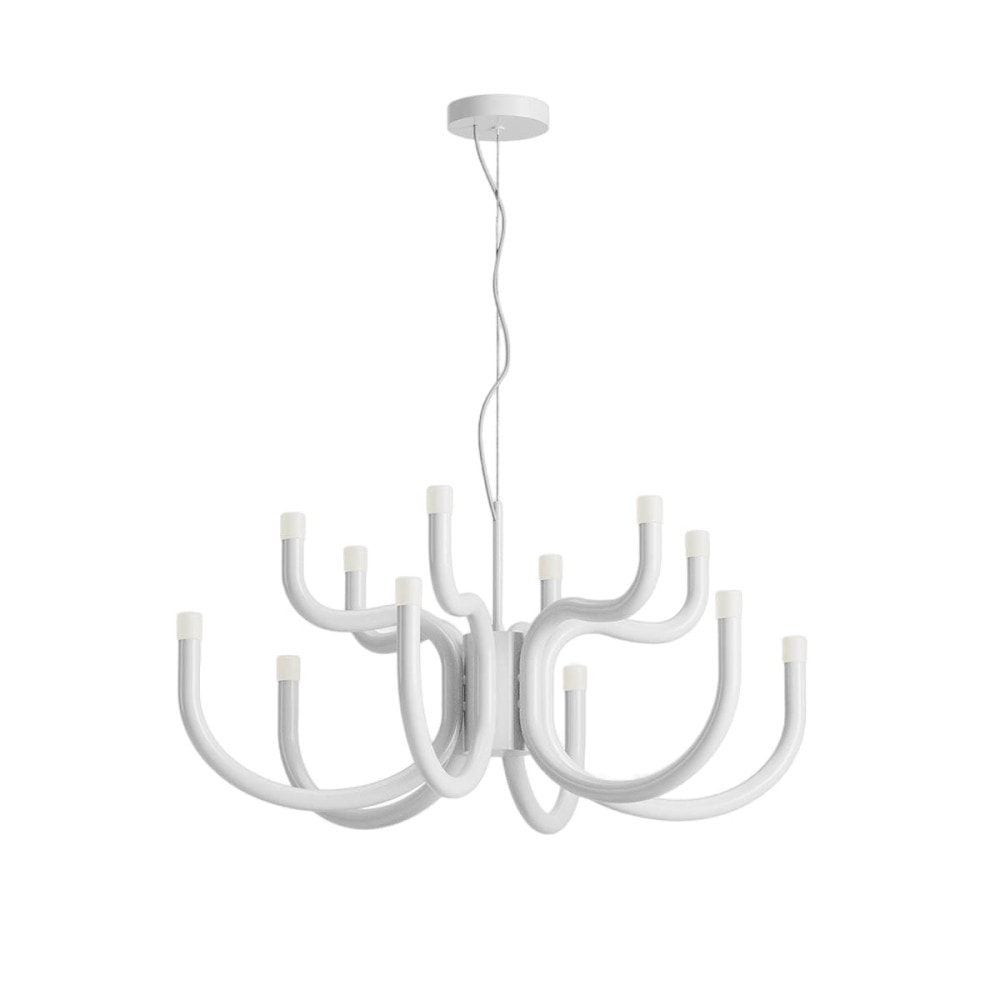 Luxor Chandelier - Tiered Brass & Perspex Diffuser LED Pendant