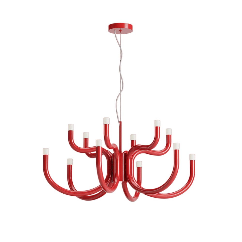 Luxor Chandelier - Tiered Brass & Perspex Diffuser LED Pendant