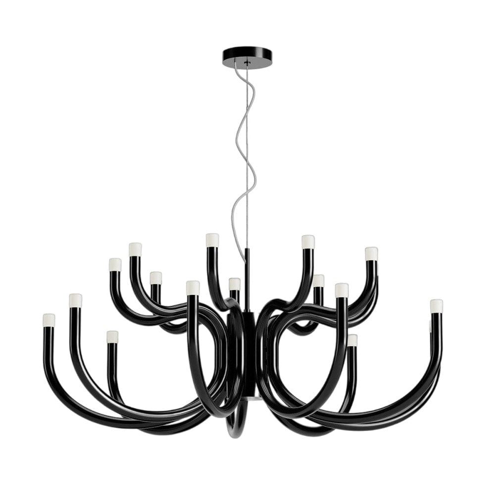Luxor Chandelier - Tiered Brass & Perspex Diffuser LED Pendant