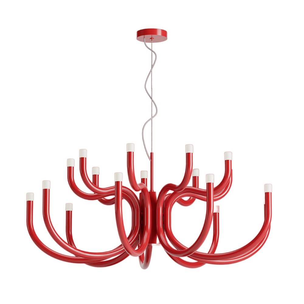 Luxor Chandelier - Tiered Brass & Perspex Diffuser LED Pendant