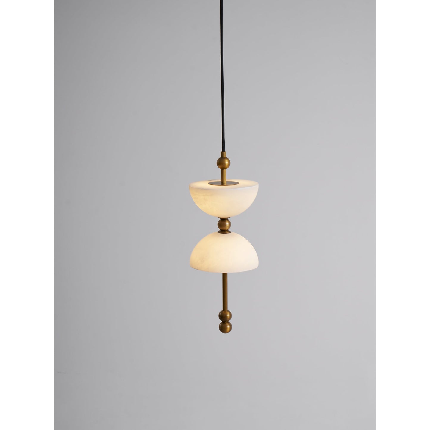 Lyra Alabaster Pendant Lamp - Natural Spanish Alabaster & Solid Brass LED Pendant