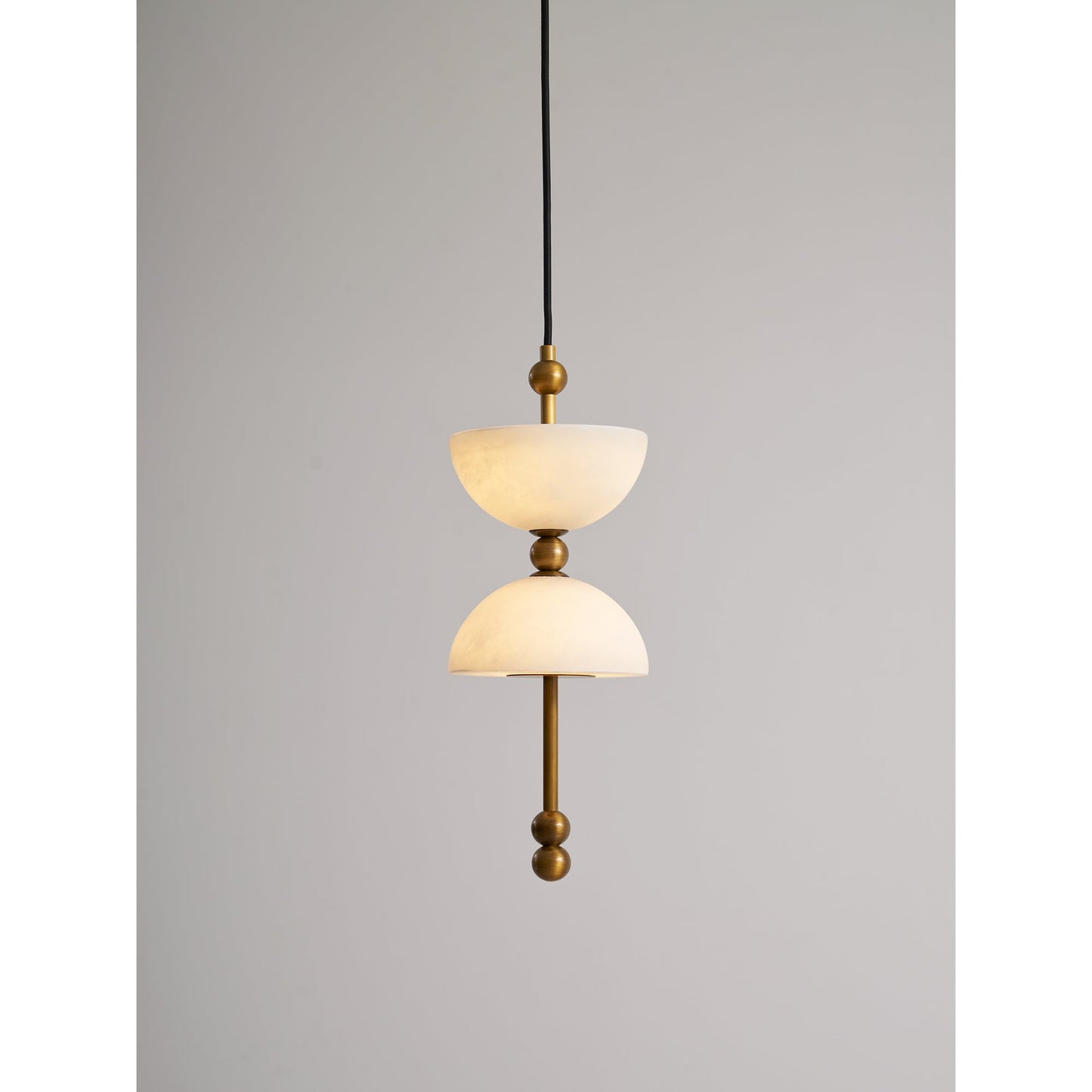 Lyra Alabaster Pendant Lamp - Natural Spanish Alabaster & Solid Brass LED Pendant