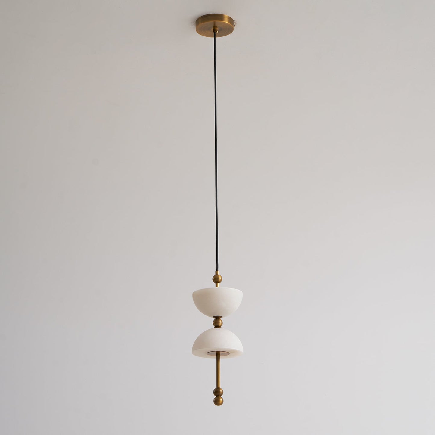 Lyra Alabaster Pendant Lamp - Natural Spanish Alabaster & Solid Brass LED Pendant