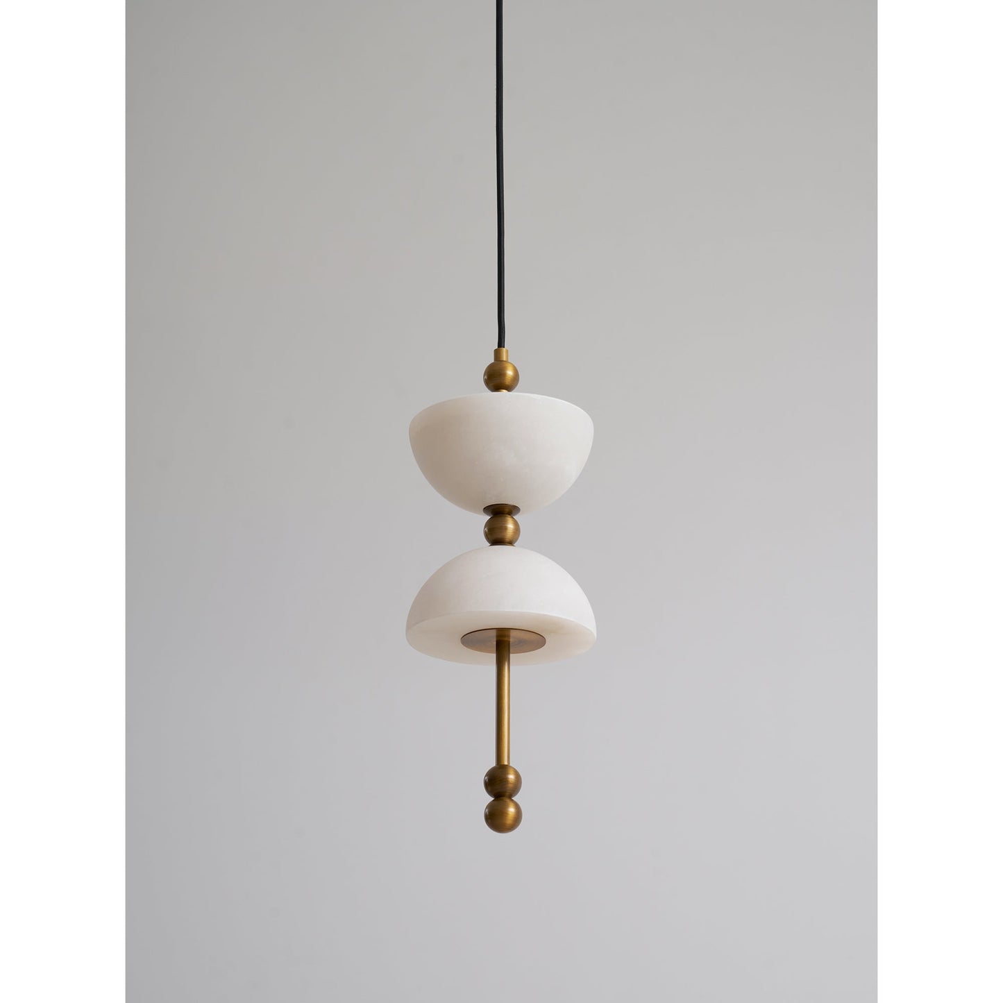 Lyra Alabaster Pendant Lamp - Natural Spanish Alabaster & Solid Brass LED Pendant