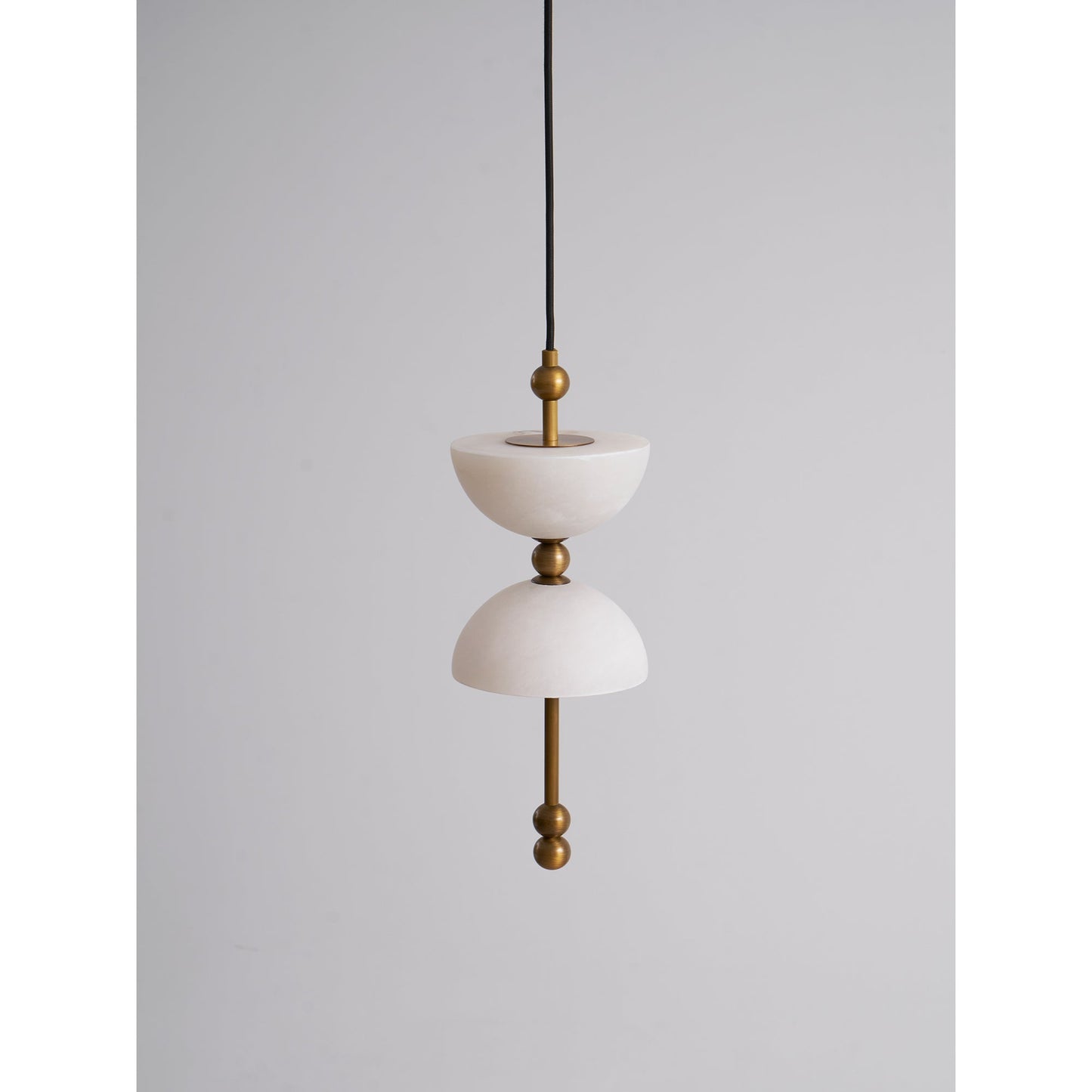 Lyra Alabaster Pendant Lamp - Natural Spanish Alabaster & Solid Brass LED Pendant