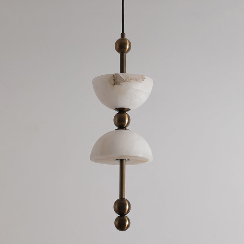 Lyra Alabaster Pendant Lamp - Natural Spanish Alabaster & Solid Brass LED Pendant