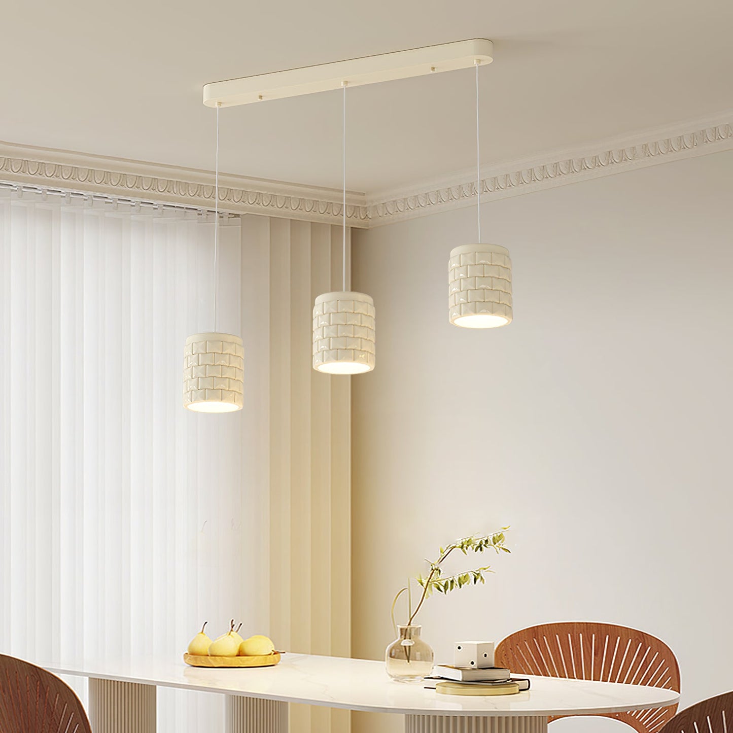Lysne Girl Pendant Lamp - Modern Geometric Resin LED Pendant