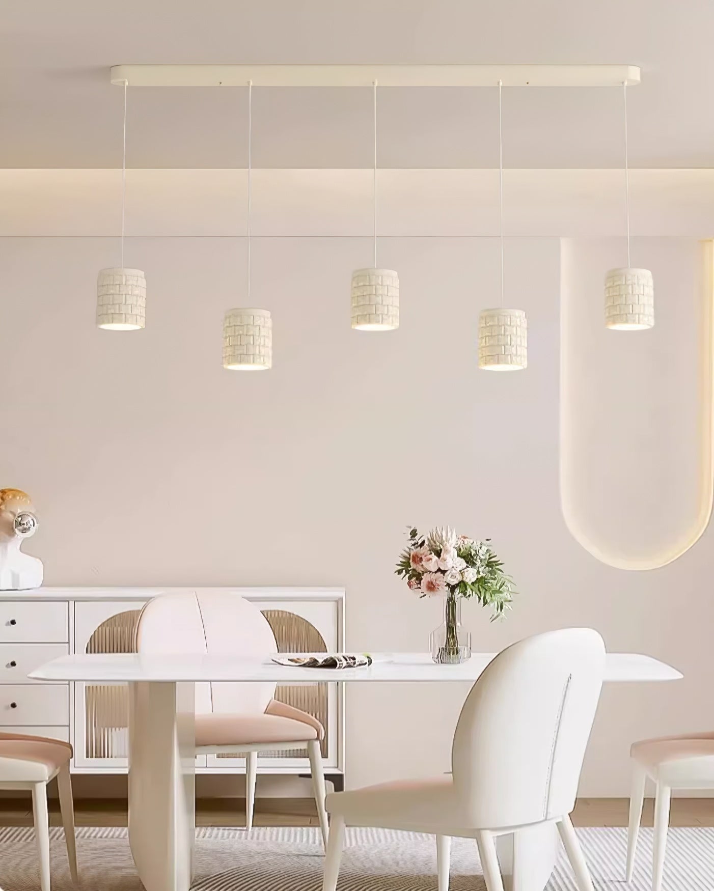 Lysne Girl Pendant Lamp - Modern Geometric Resin LED Pendant