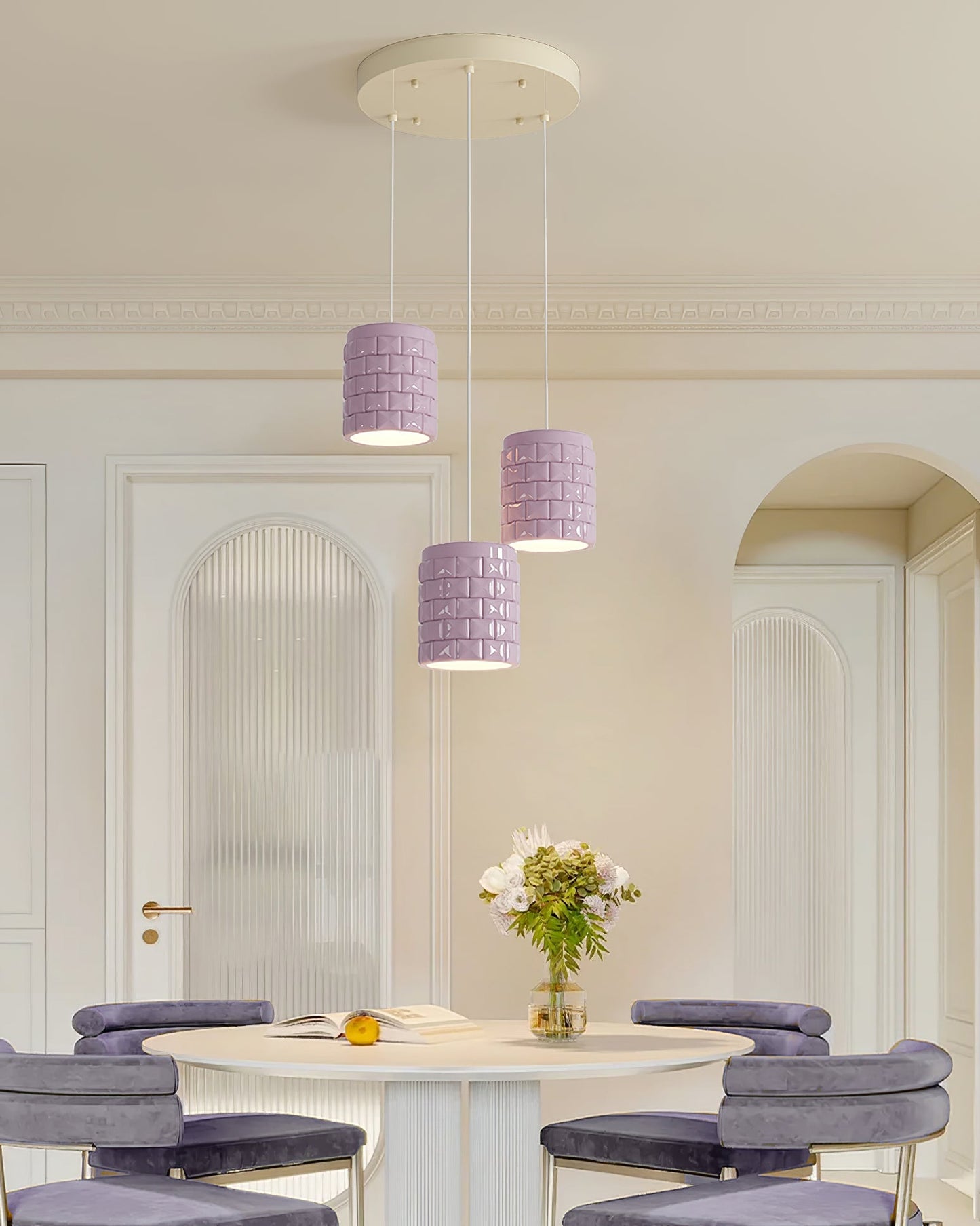 Lysne Girl Pendant Lamp - Modern Geometric Resin LED Pendant