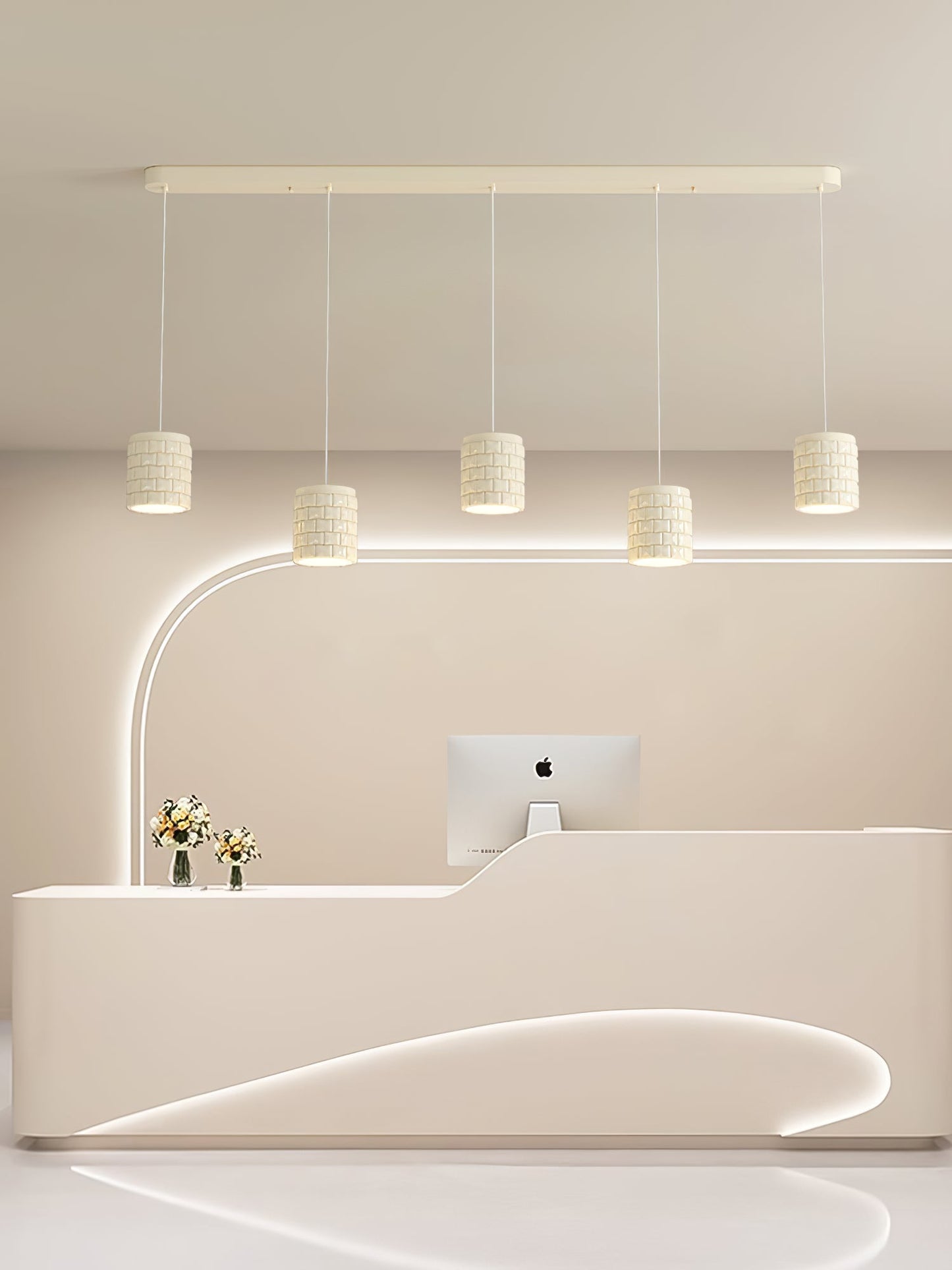 Lysne Girl Pendant Lamp - Modern Geometric Resin LED Pendant