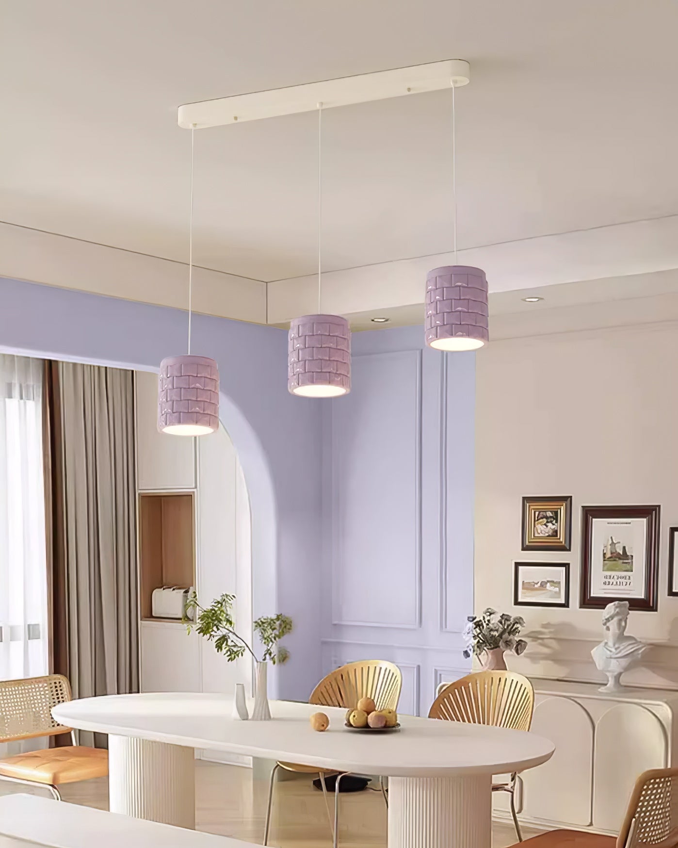 Lysne Girl Pendant Lamp - Modern Geometric Resin LED Pendant