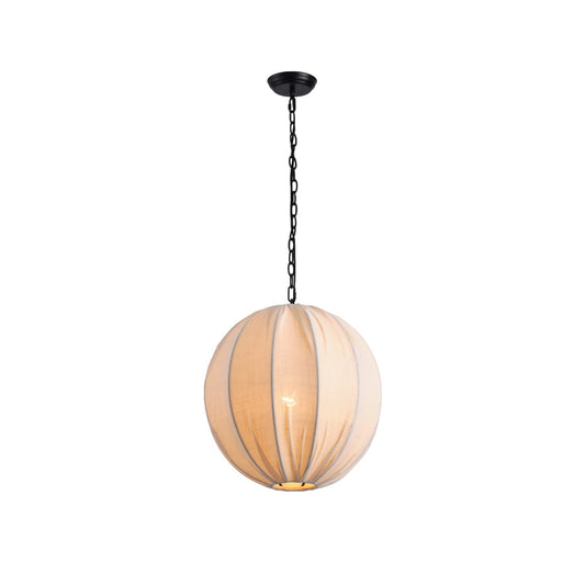 Made Kenroy Pendant Lamp - Handcrafted White Linen Drum Pendant