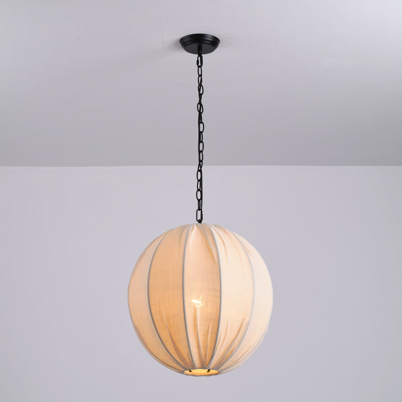 Made Kenroy Pendant Lamp - Handcrafted White Linen Drum Pendant