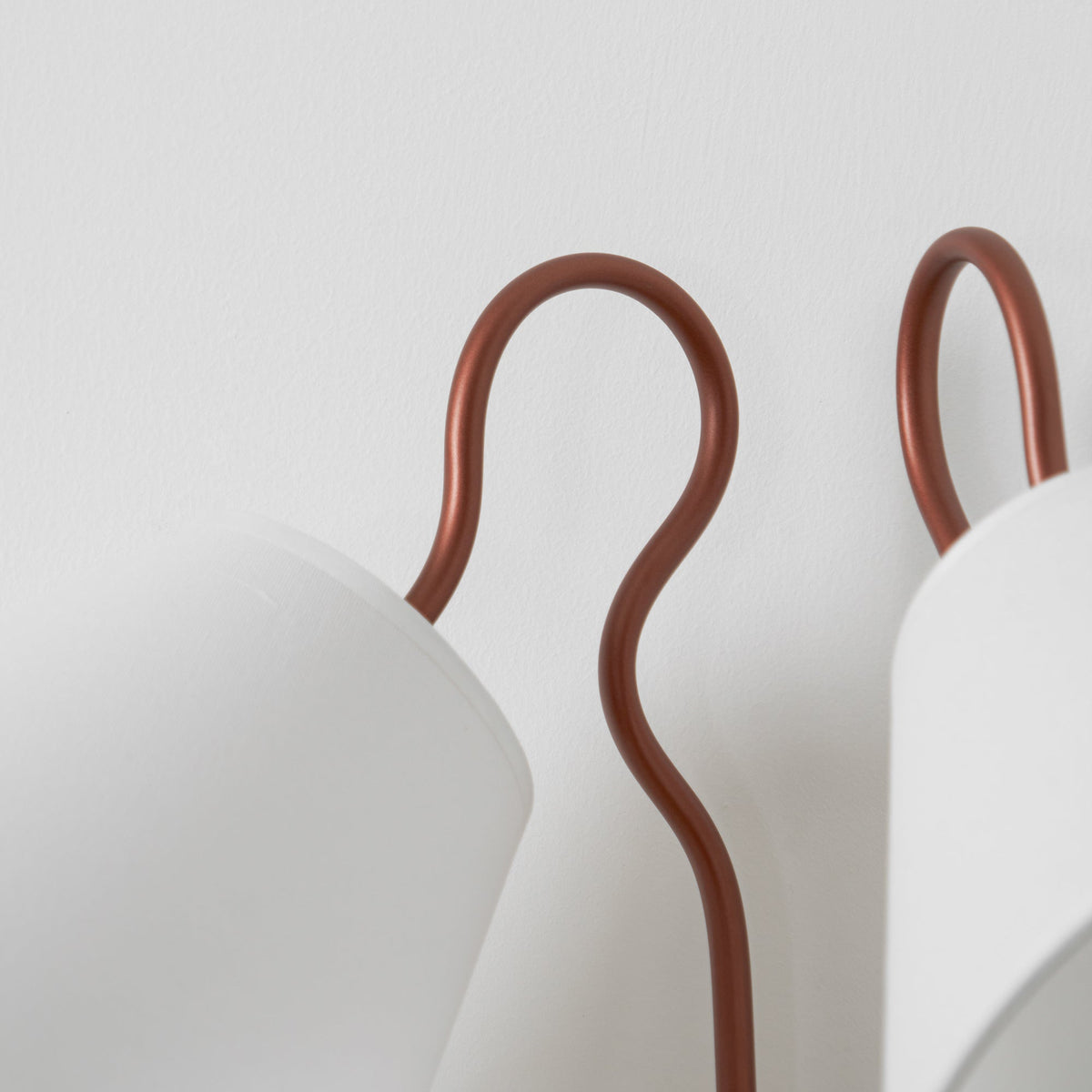 Madelyn Wall Lamp - Curved Metal & Fabric Dual-Light Wall Sconce