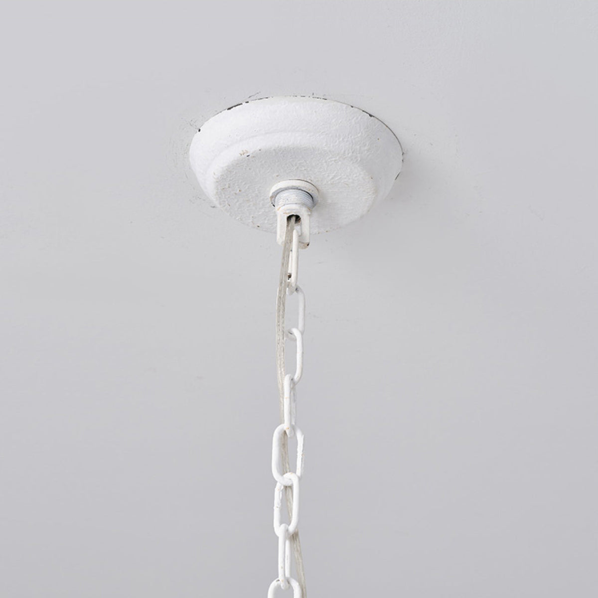 Malibu Chandelier - Coastal Distressed Wooden Bead Candelabra Pendant