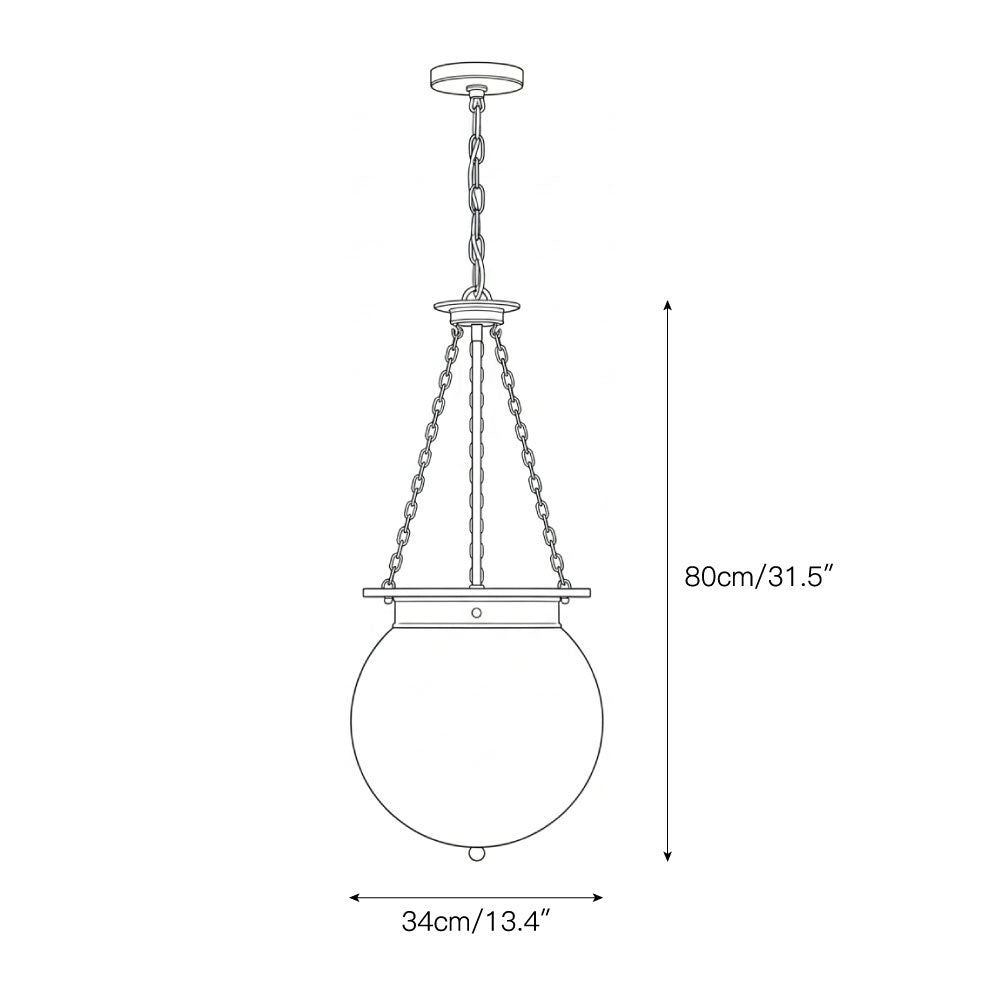 Manor Pendant Lamp - Refined Brass & Glass Architectural Pendant