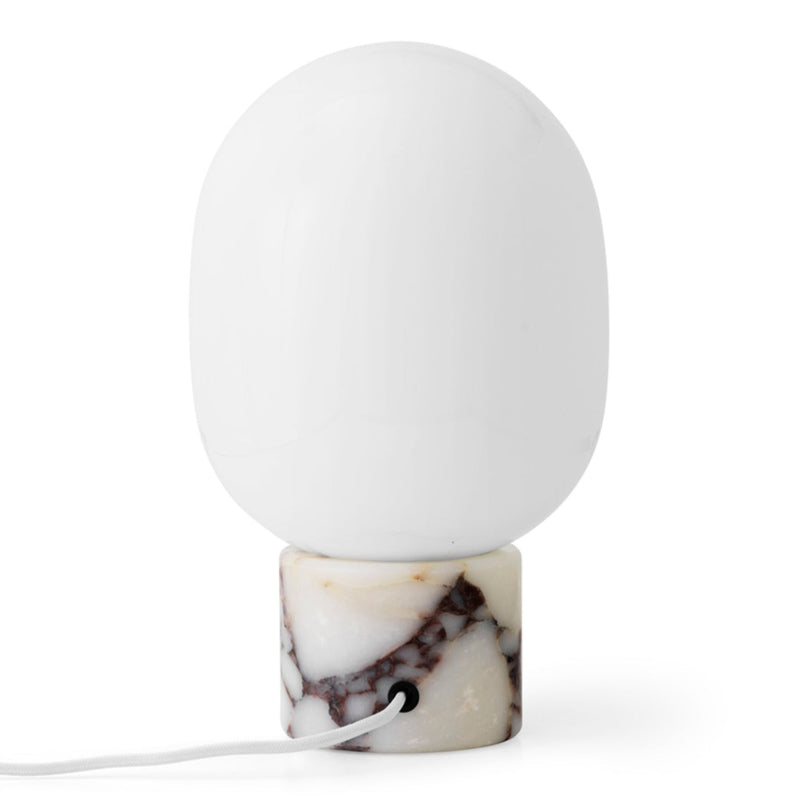 Marble Audio Table Lamp - Sculptural Natural Marble & Glass Globe Light