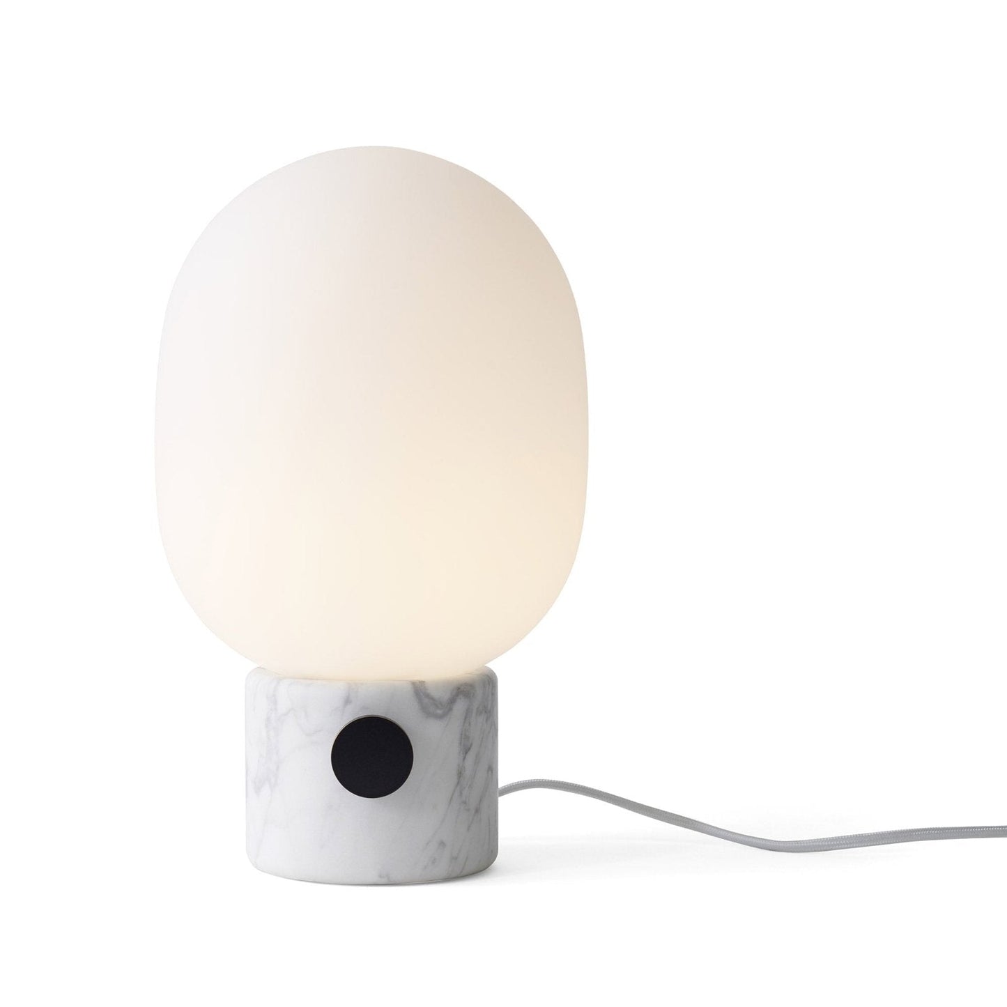 Marble Audio Table Lamp - Sculptural Natural Marble & Glass Globe Light